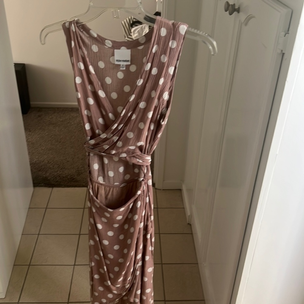 Polka dot midi dress